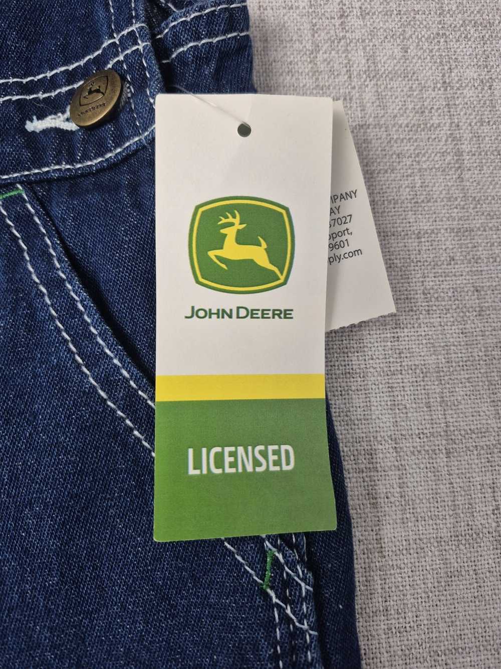 John Deere Denim Overalls New with Tags Size 4T - Picture 6 of 13